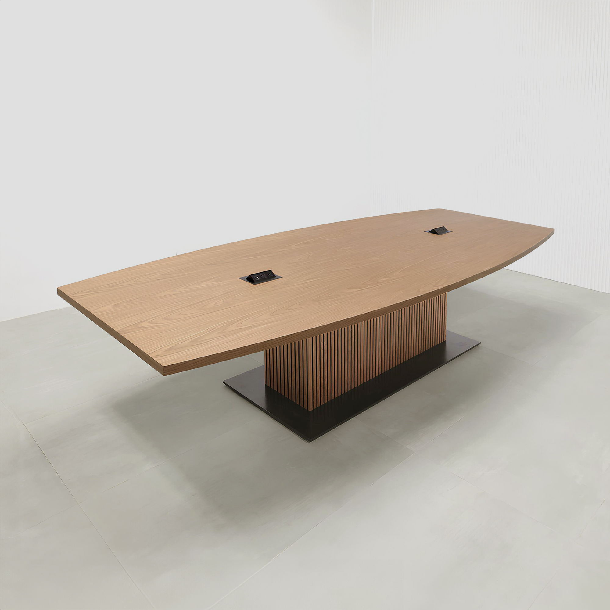 Newton Boat Shape Conference Table with Laminate Top and X3 Base