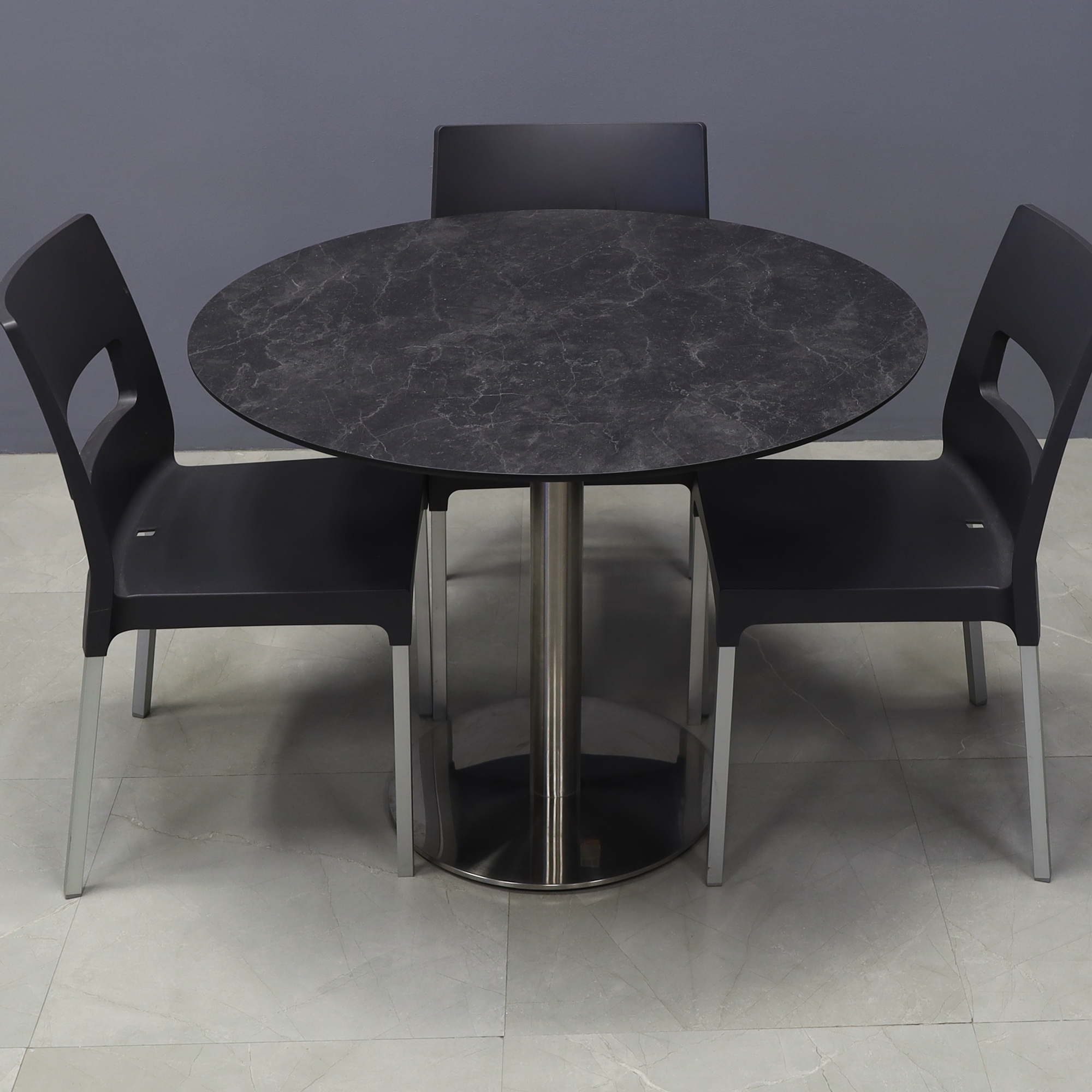California Round Engineered Surface Cafeteria Table