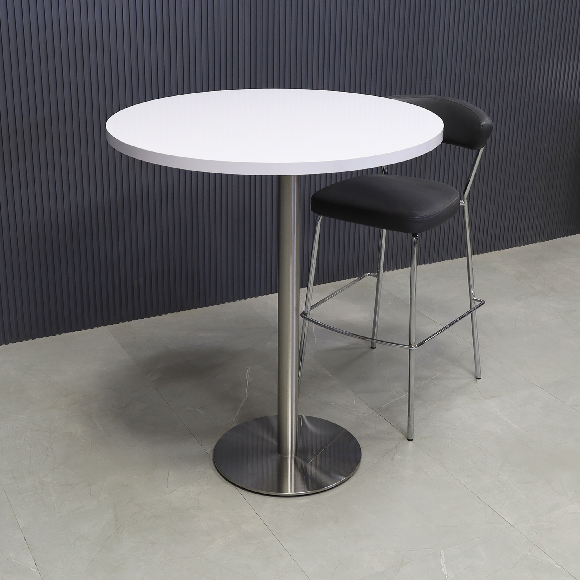 California Round Laminate Bar Table