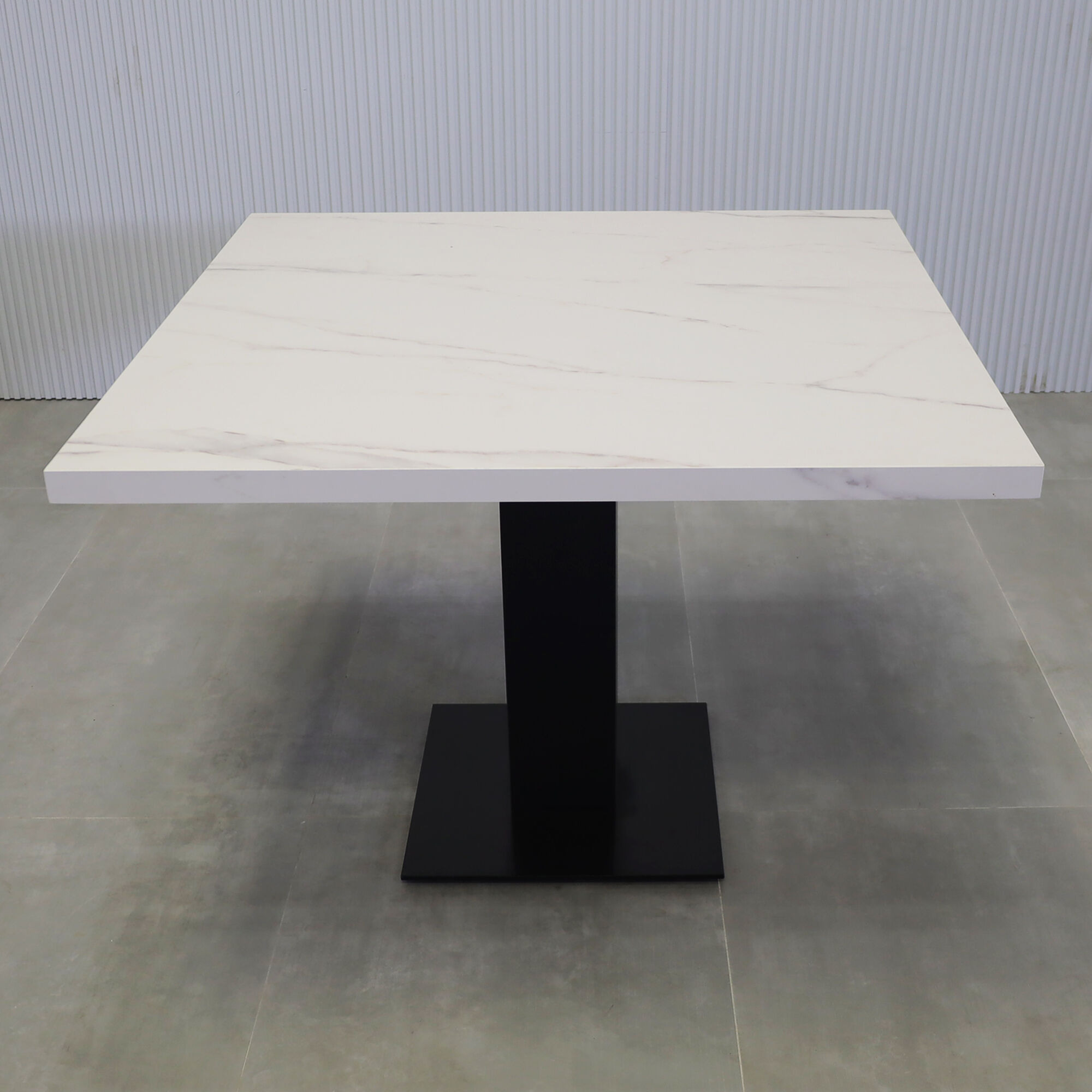 Aurora X2 Square Conference Table in 1.5 inches Solenne Marble Engineered Surface Top - 40 In. - Stock #129