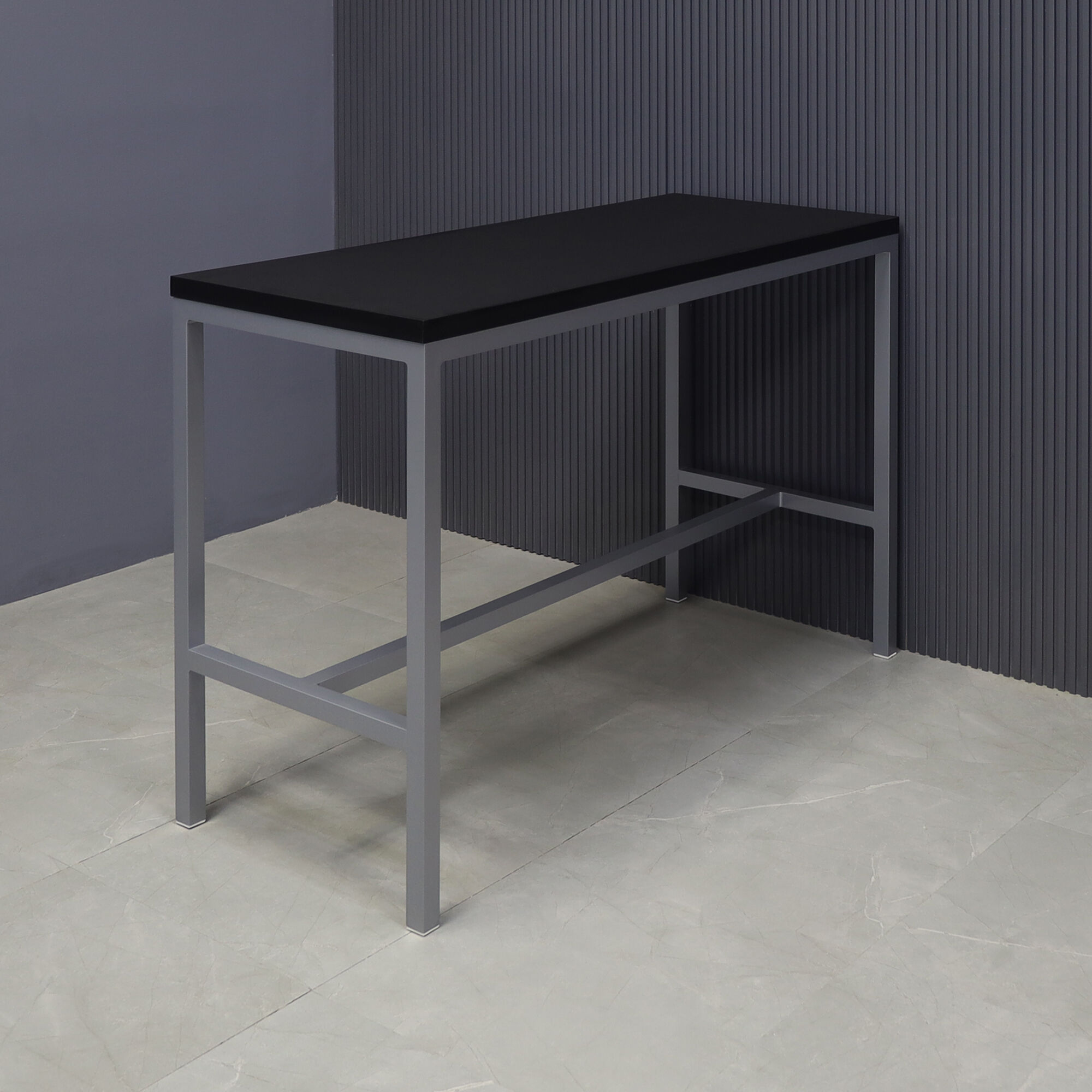 Aspen Bar Table in Black Traceless Laminate Top - 60 In. - Stock #28