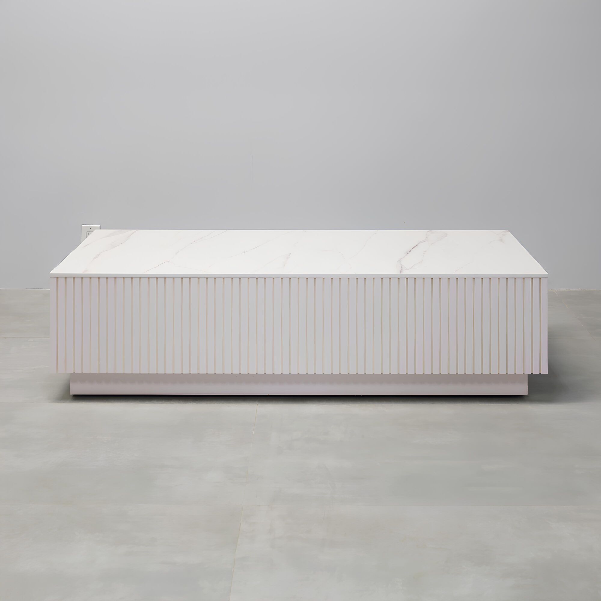 Norfolk Rectangular Lobby Table with Solenne Engineered Surface Top - 60 In. - Stock #50