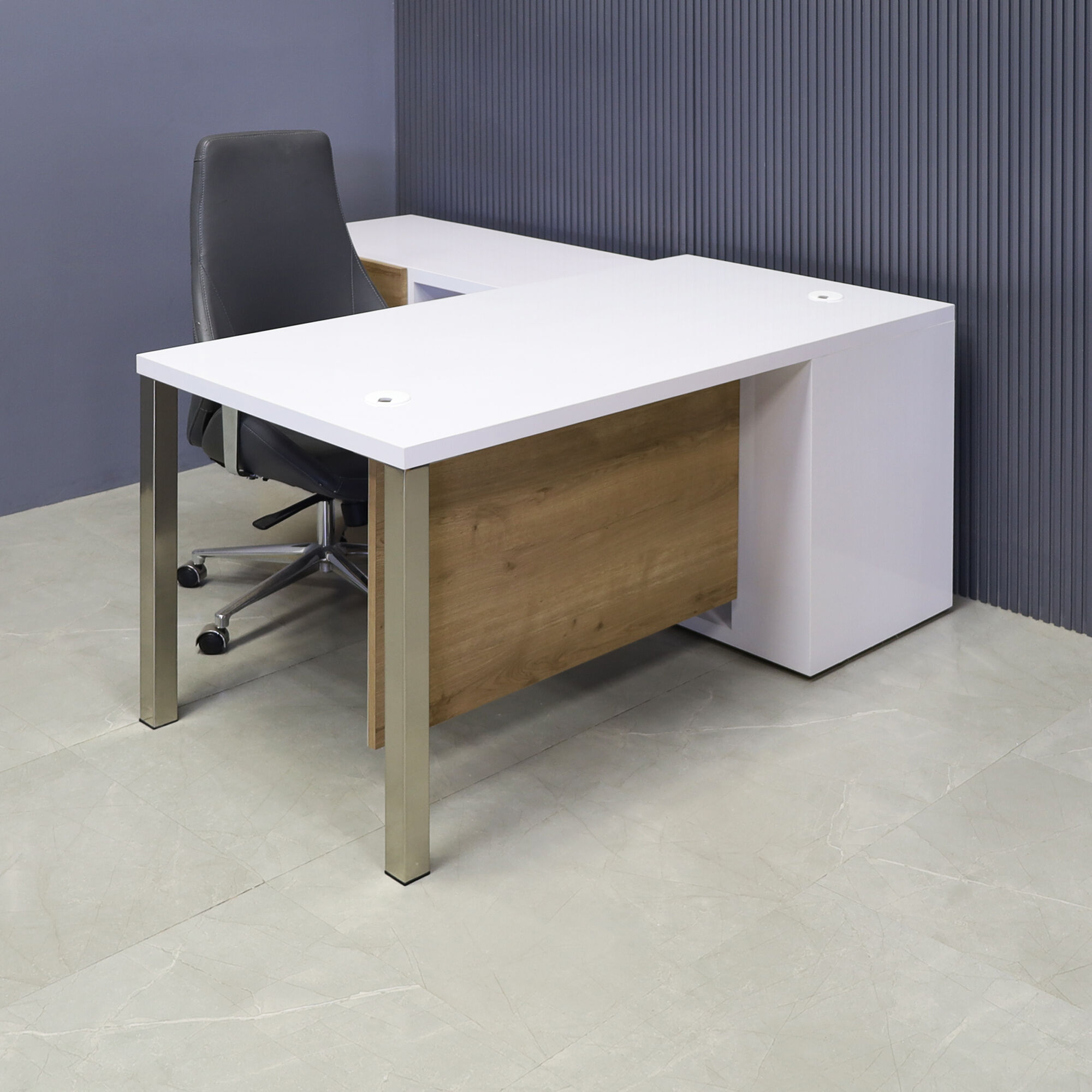 Dallas Executive Desk With Credenza and Laminate Top