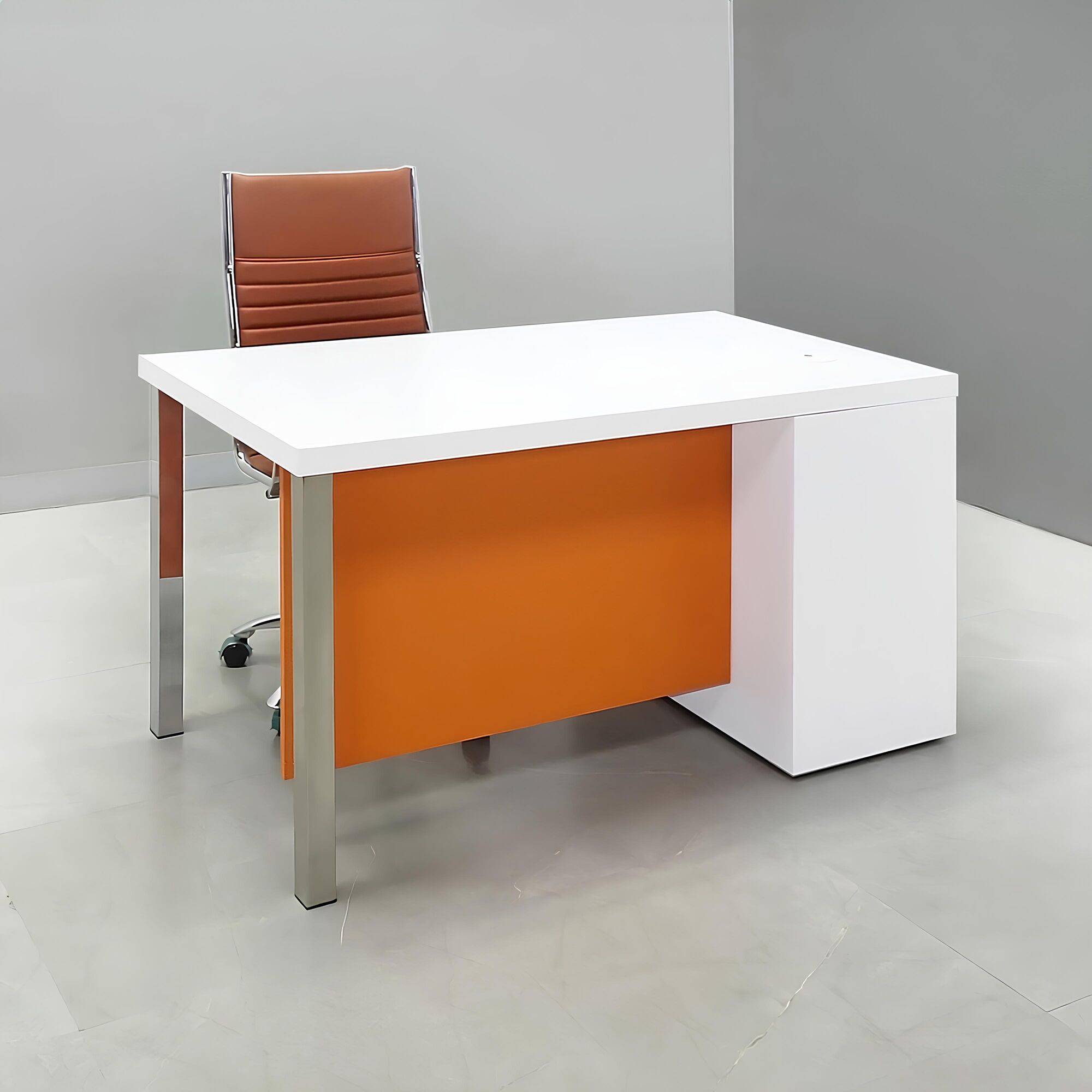 Dallas Straight Executive Desk With Cabinet and Laminate Top