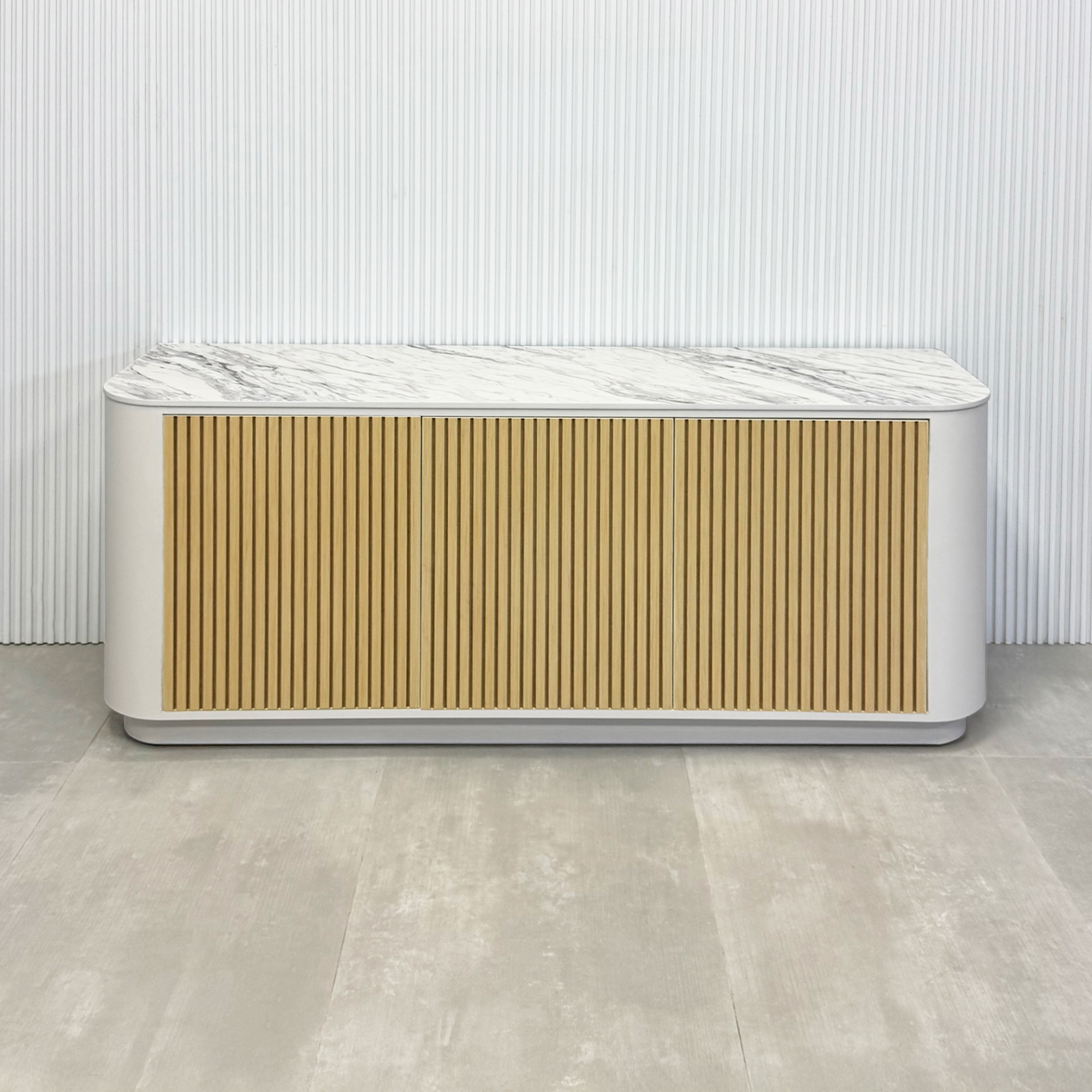 Florence Storage Credenza with Dover Off-White Laminate  - 72 In. - Stock #27