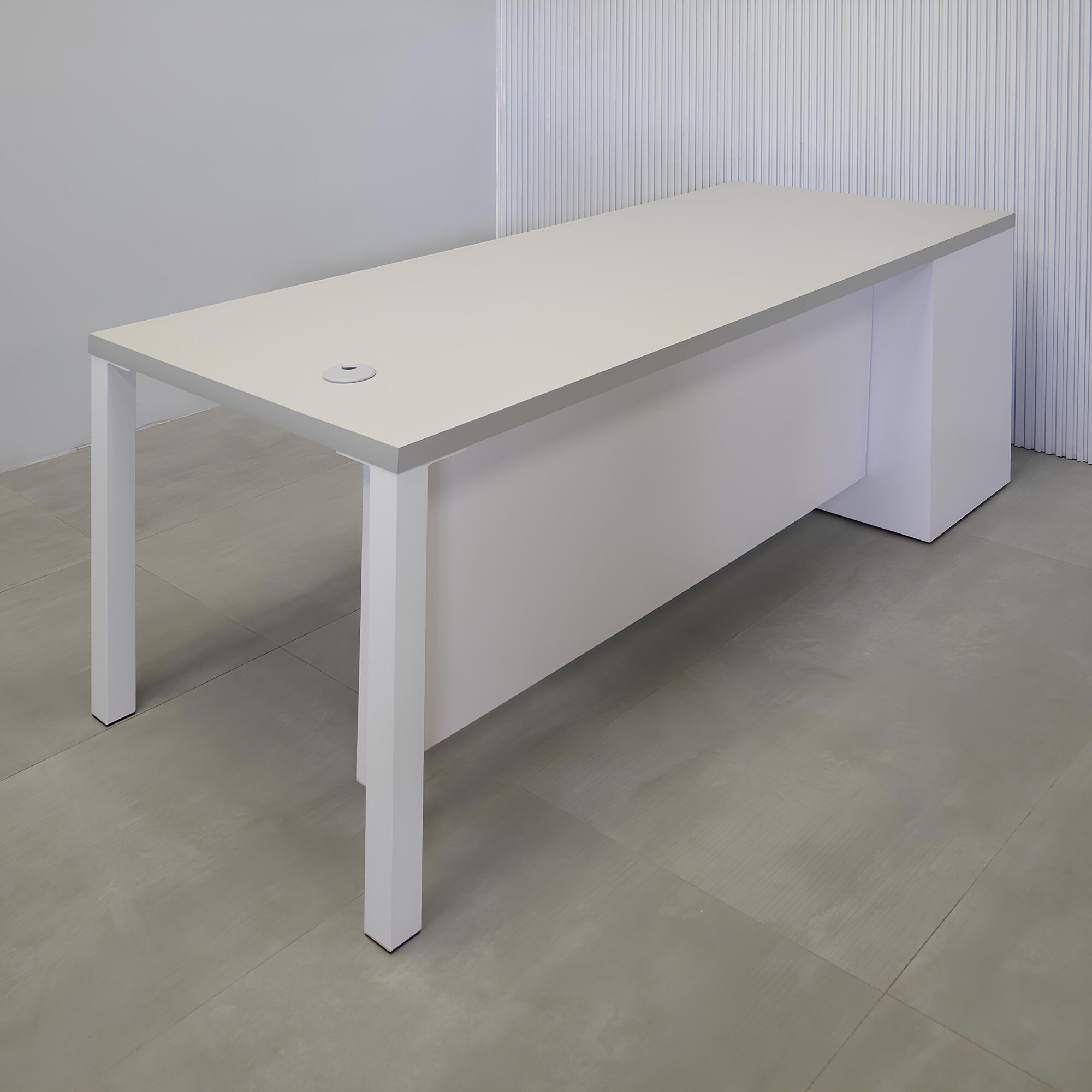 Dallas Straight Executive Desk in Folkstone Gray Matte Laminate Top - 72 In. - Stock #71