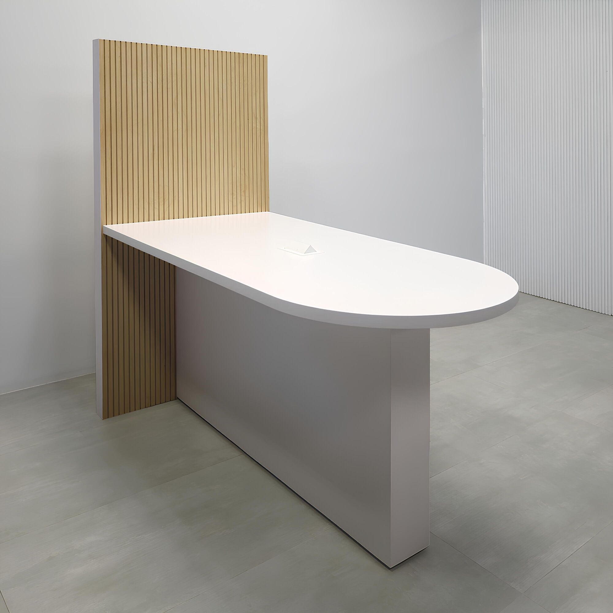 Westing Collaboration Table with White Matte Laminate Top - 72 In. - Stock #15