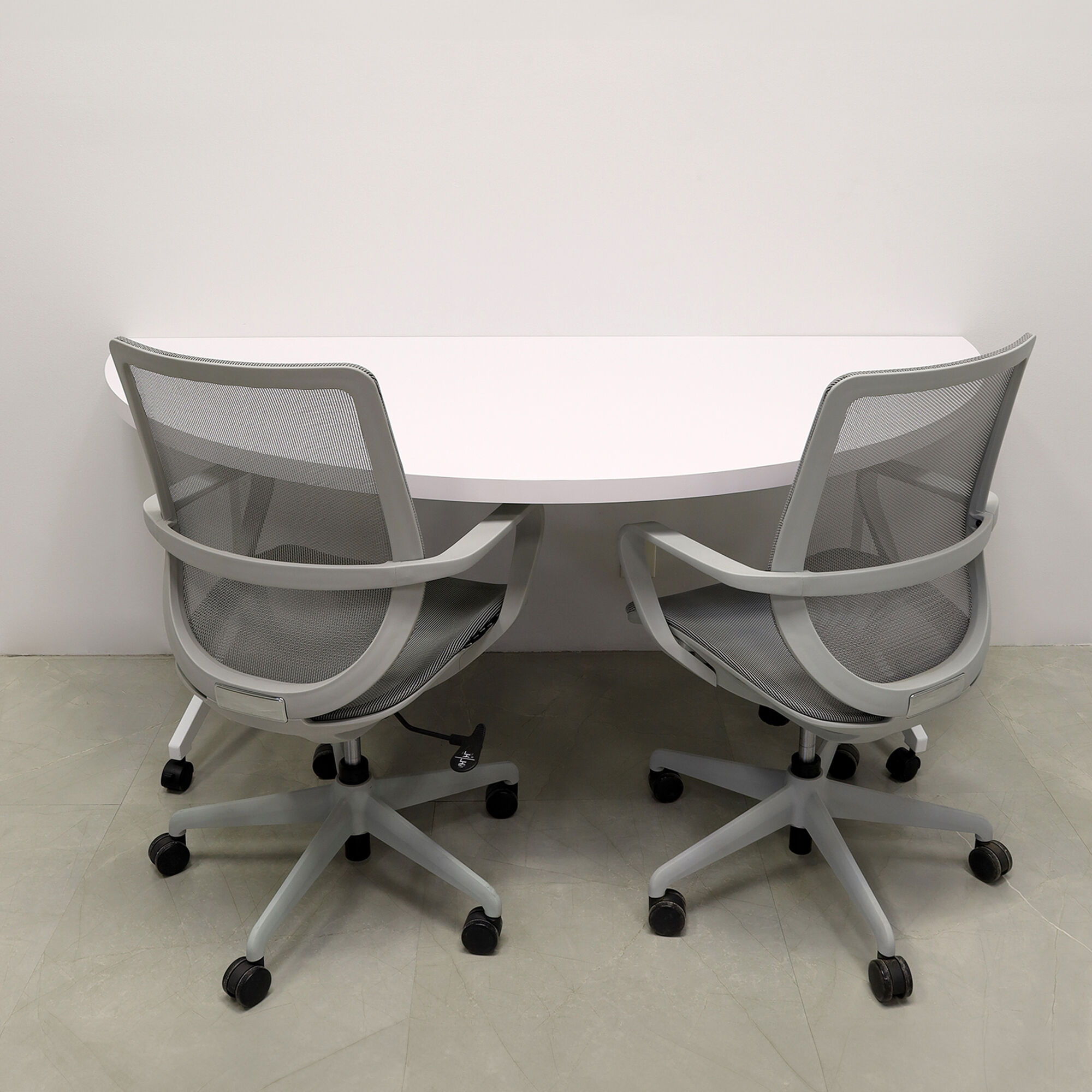 Westin Half Moon Training Table in White Matte Laminate Top - 72 In. - Stock #5