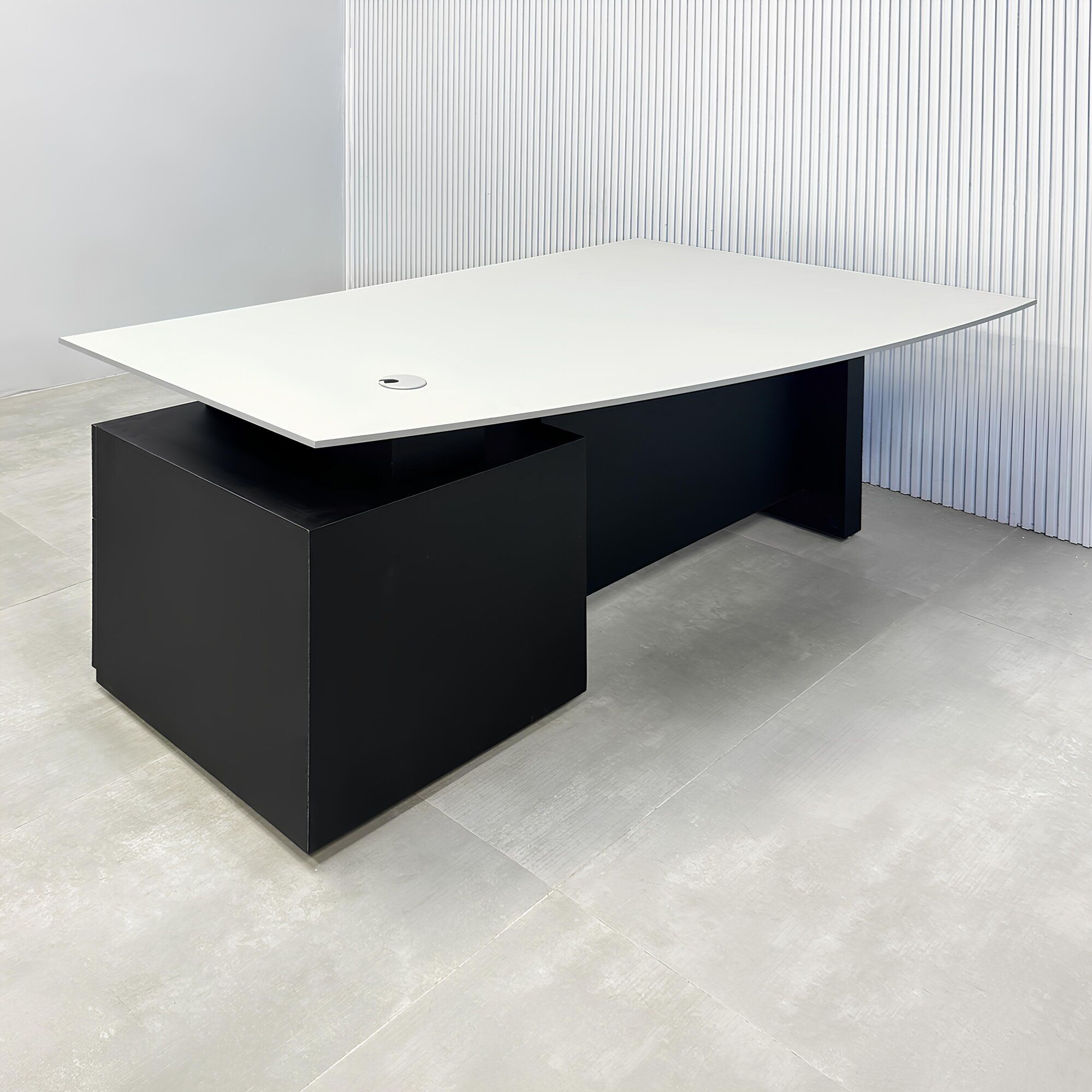 Avenue Straight Executive Desk with Light Gray Traceless Engineered Surface Top  - 68 In. - Stock #65