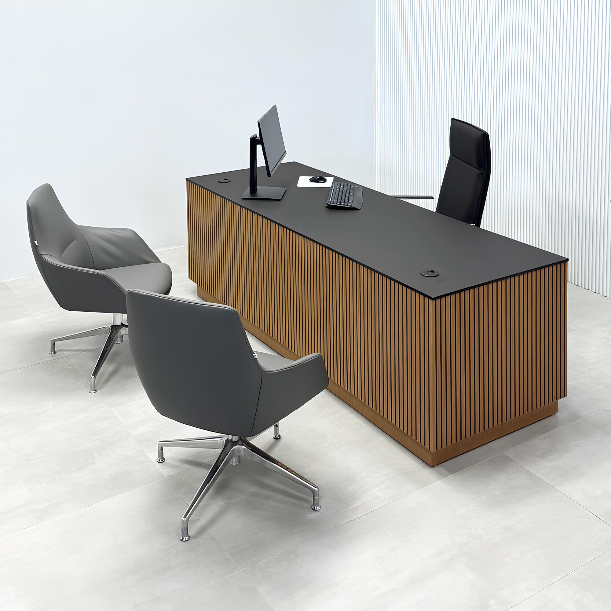 Houston Executive Desk with Engineered Surface Top