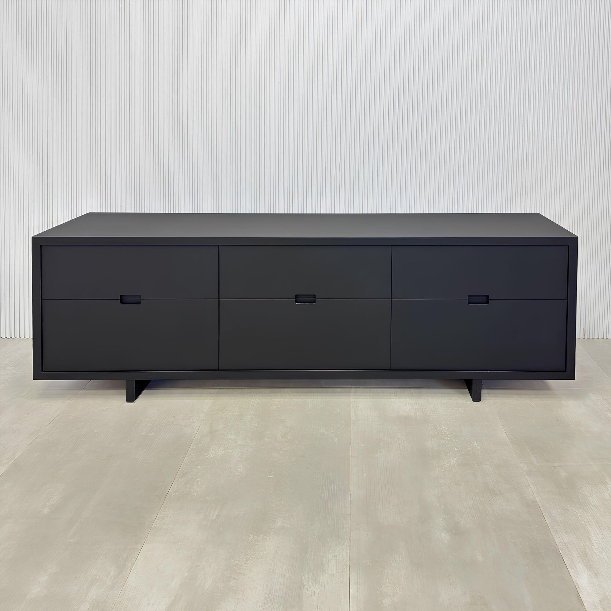 Seattle Storage Credenza with Black Traceless Laminate - 90 In. - Stock #35