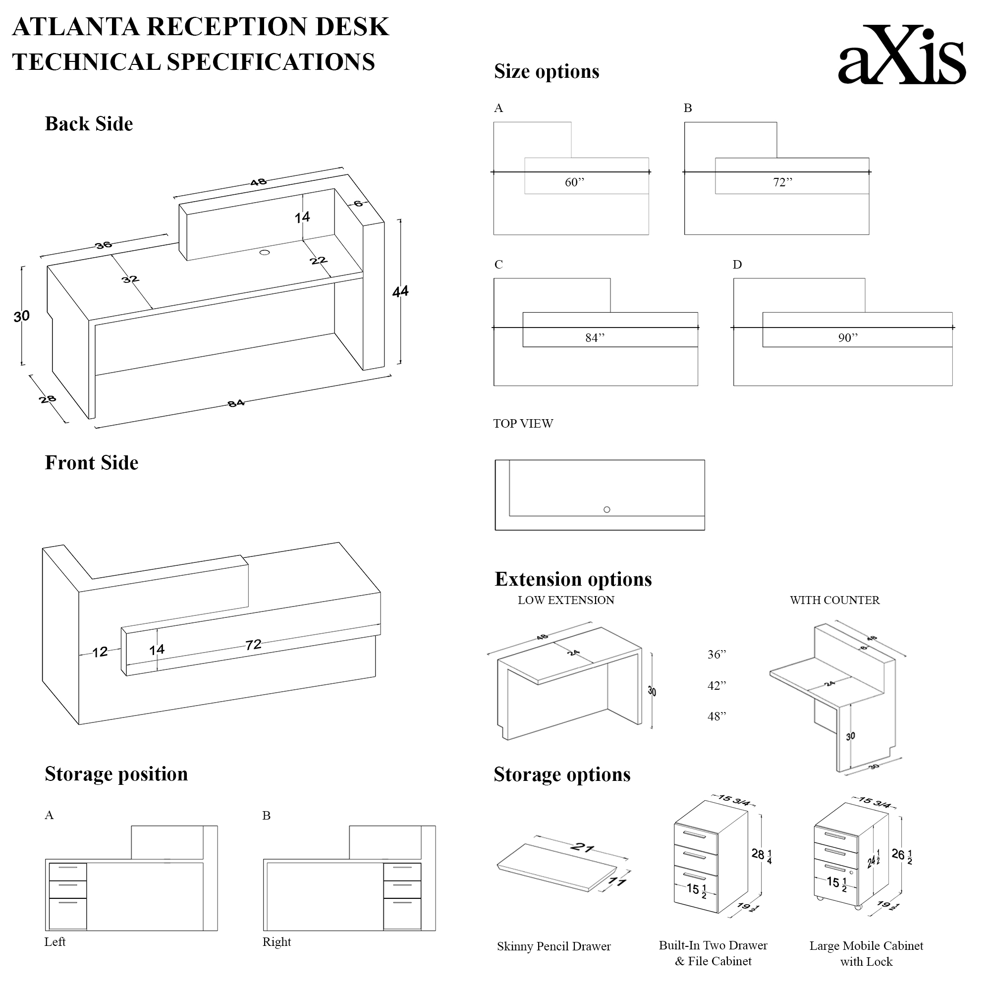 Atlanta ADA Compliant Custom Reception Desk