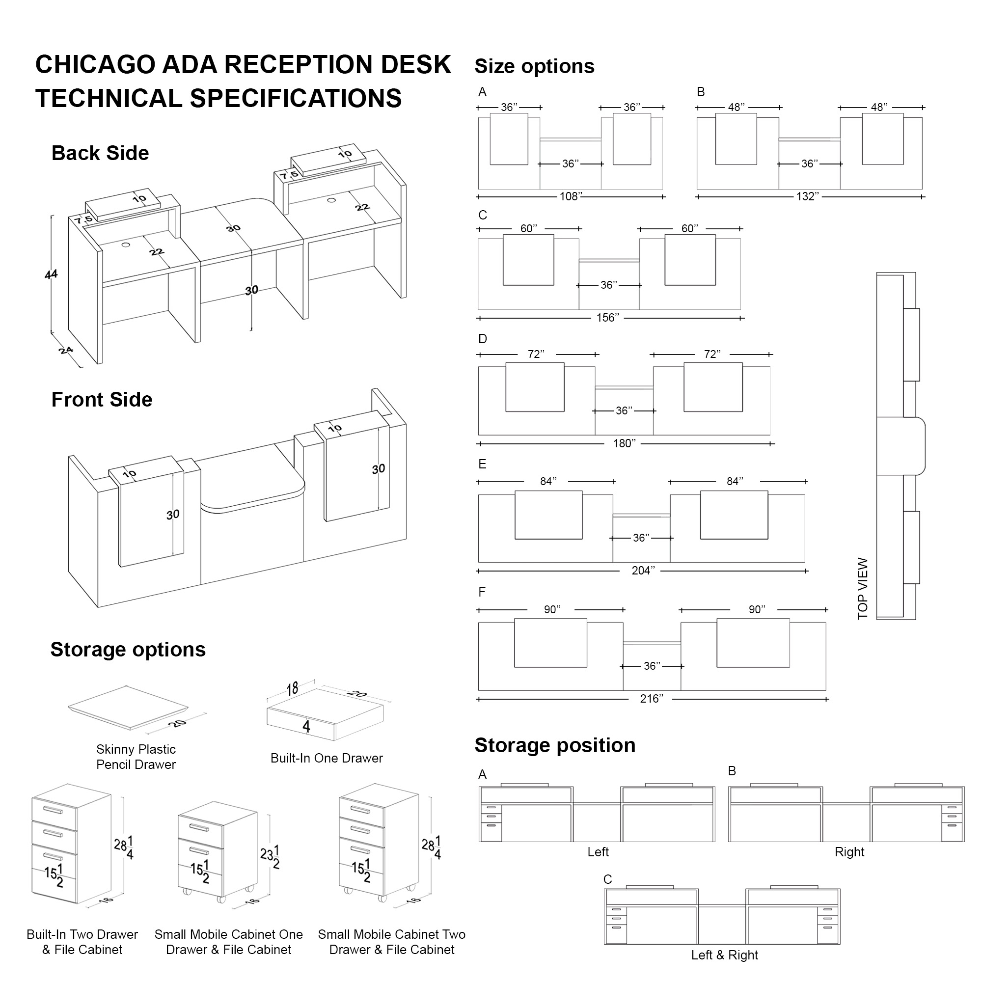 Chicago Double Counter And ADA Compliant Custom Reception Desk