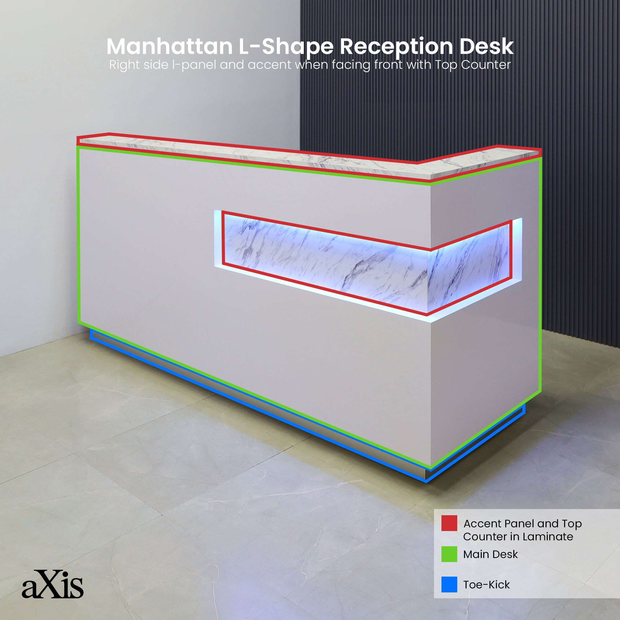 Manhattan L-Shape Custom Reception Desk
