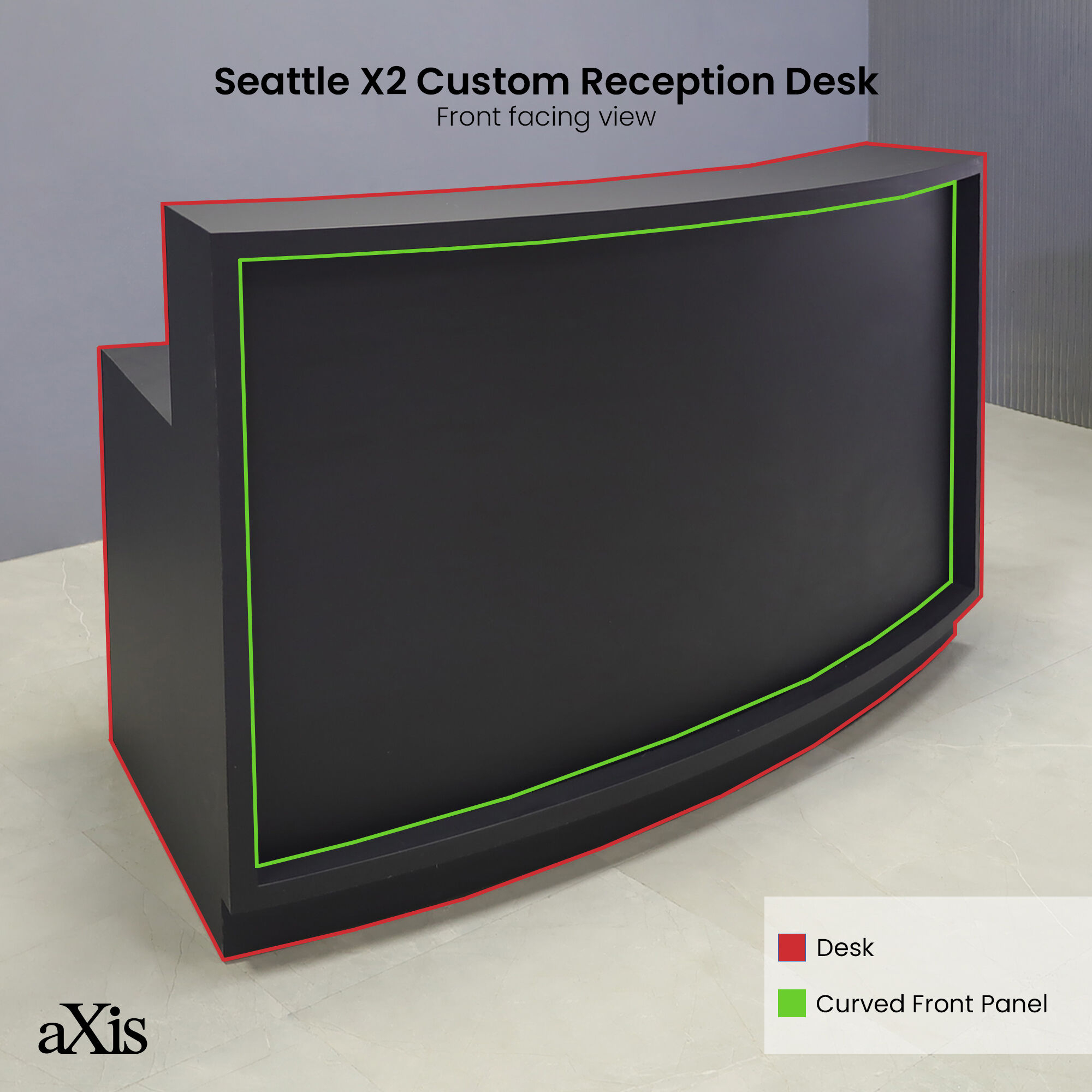 Seattle X2 Custom Reception Desk 
