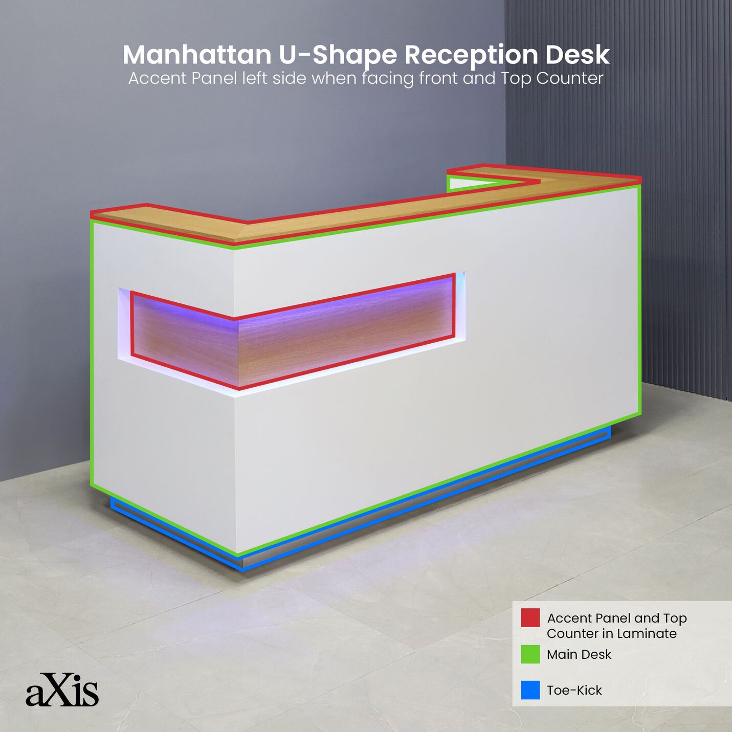 Manhattan U-Shape Custom Reception Desk