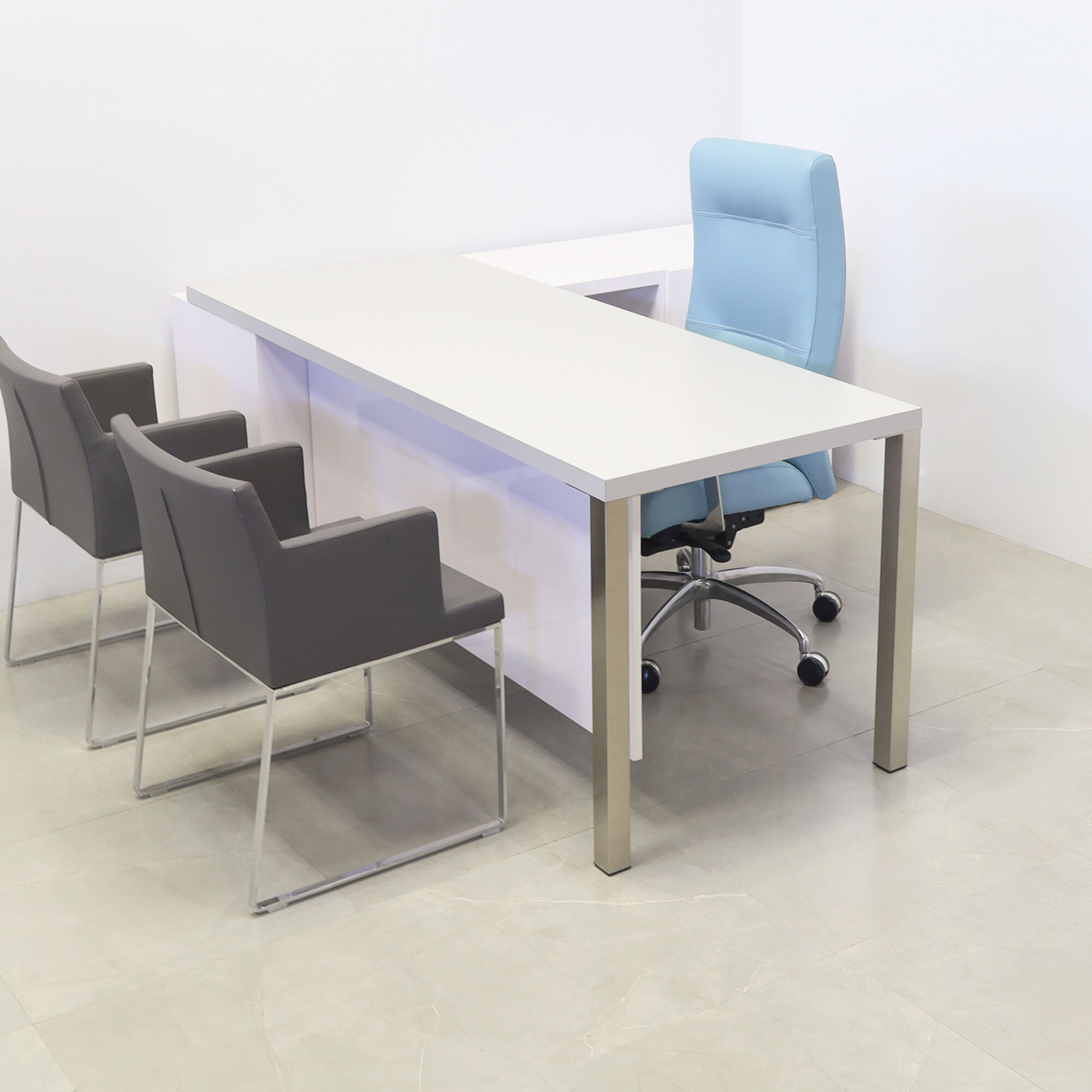 Dallas Executive Desk With Credenza and Laminate Top