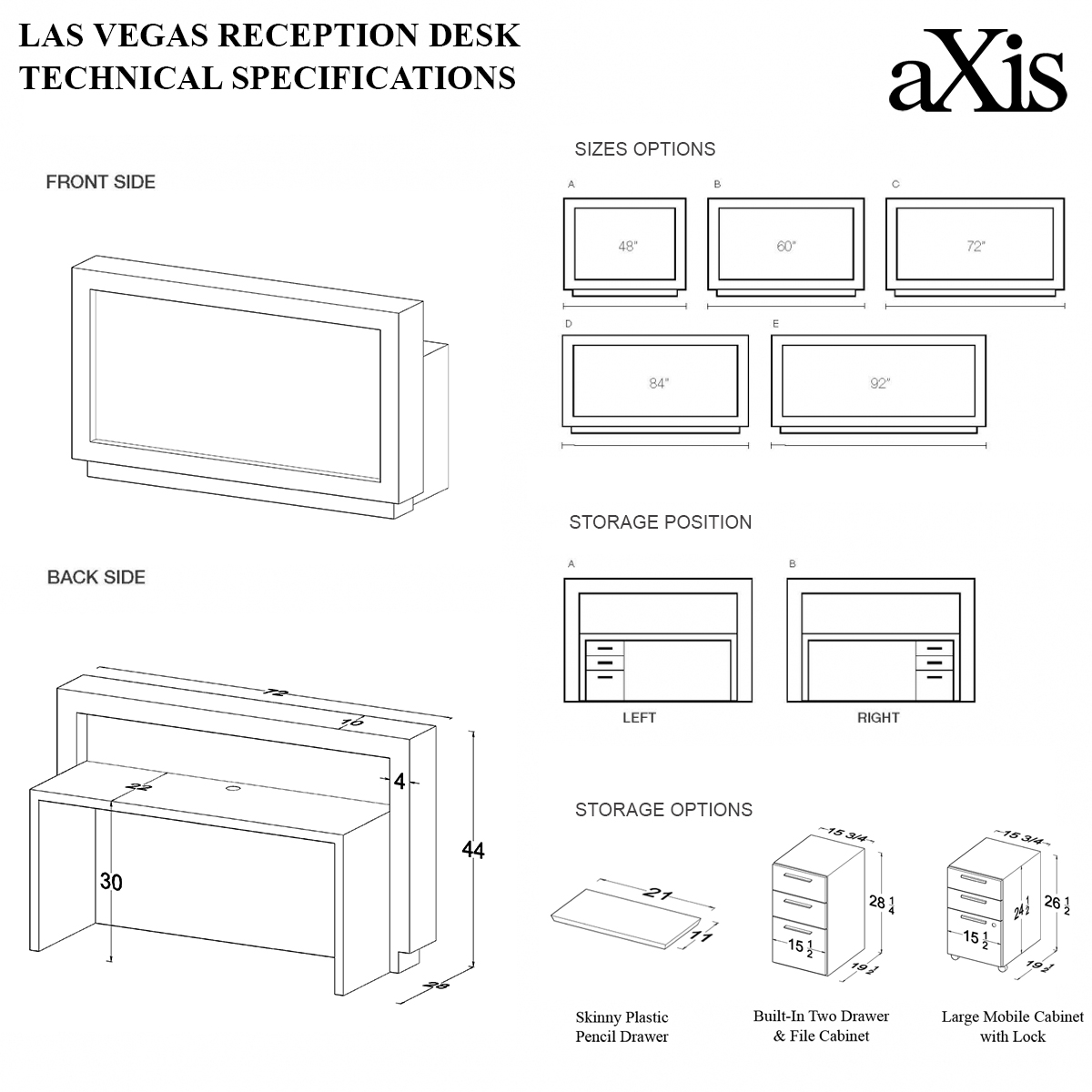 Vegas Custom Reception Desk with Light Box