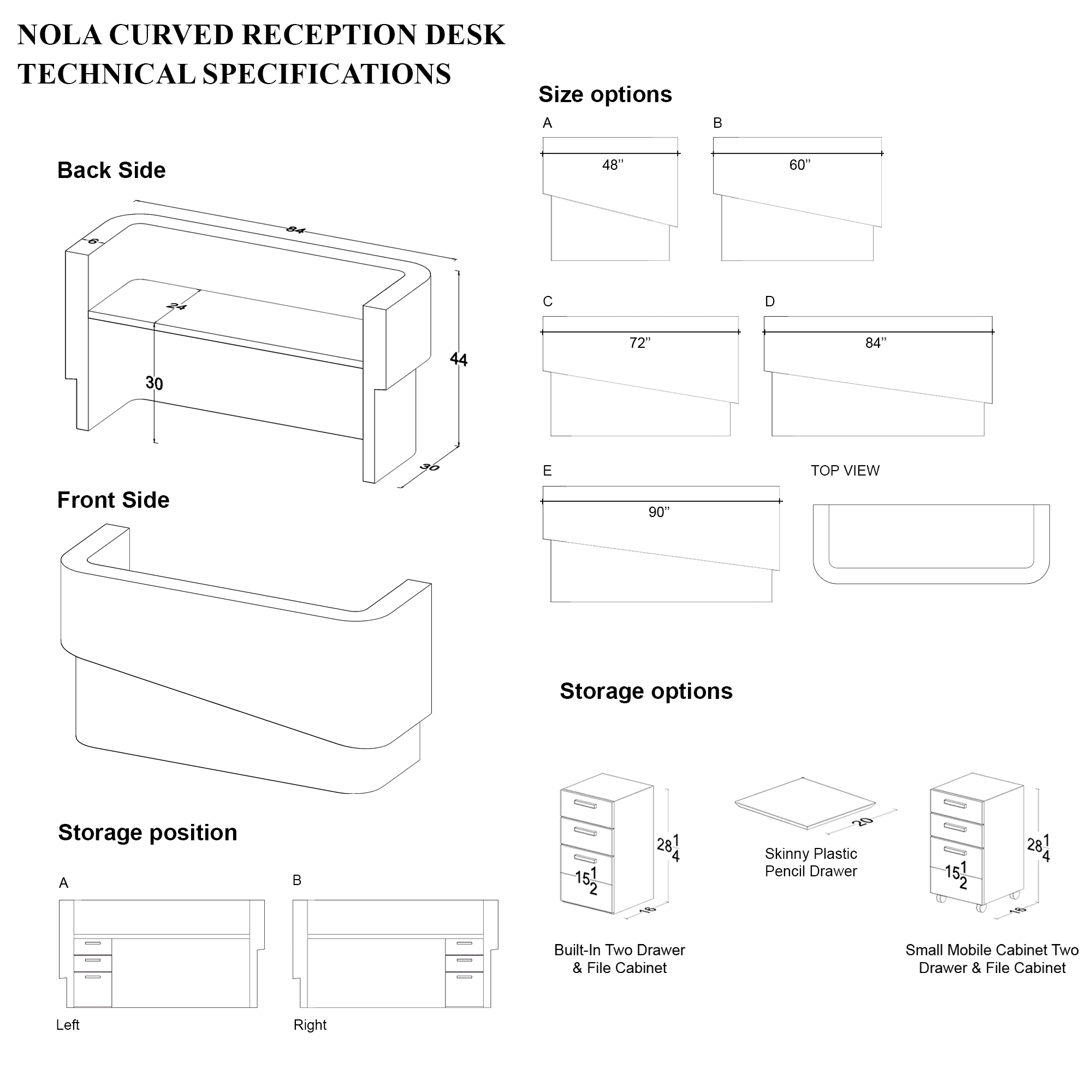 Nola Curved Custom Reception Desk