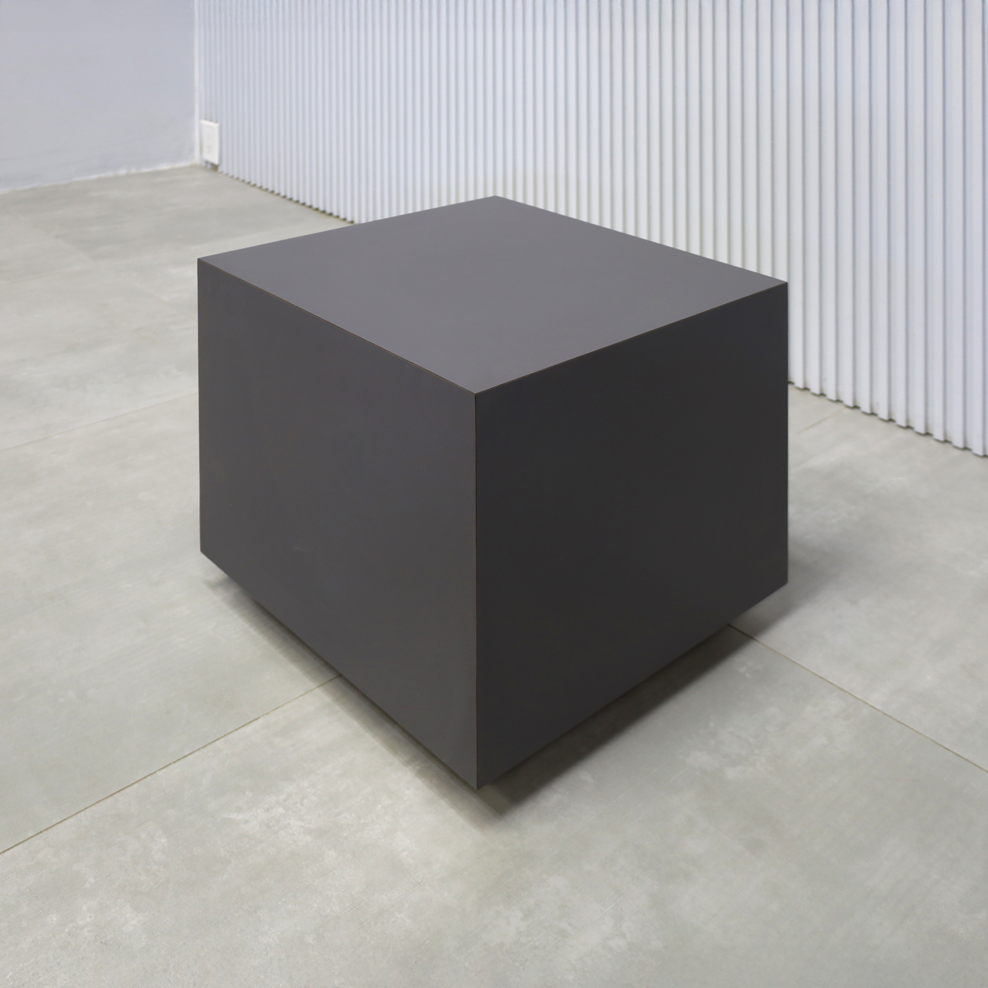 16x16"SQ Norfolk Square Side Table with storm gray matte laminate table finish.
