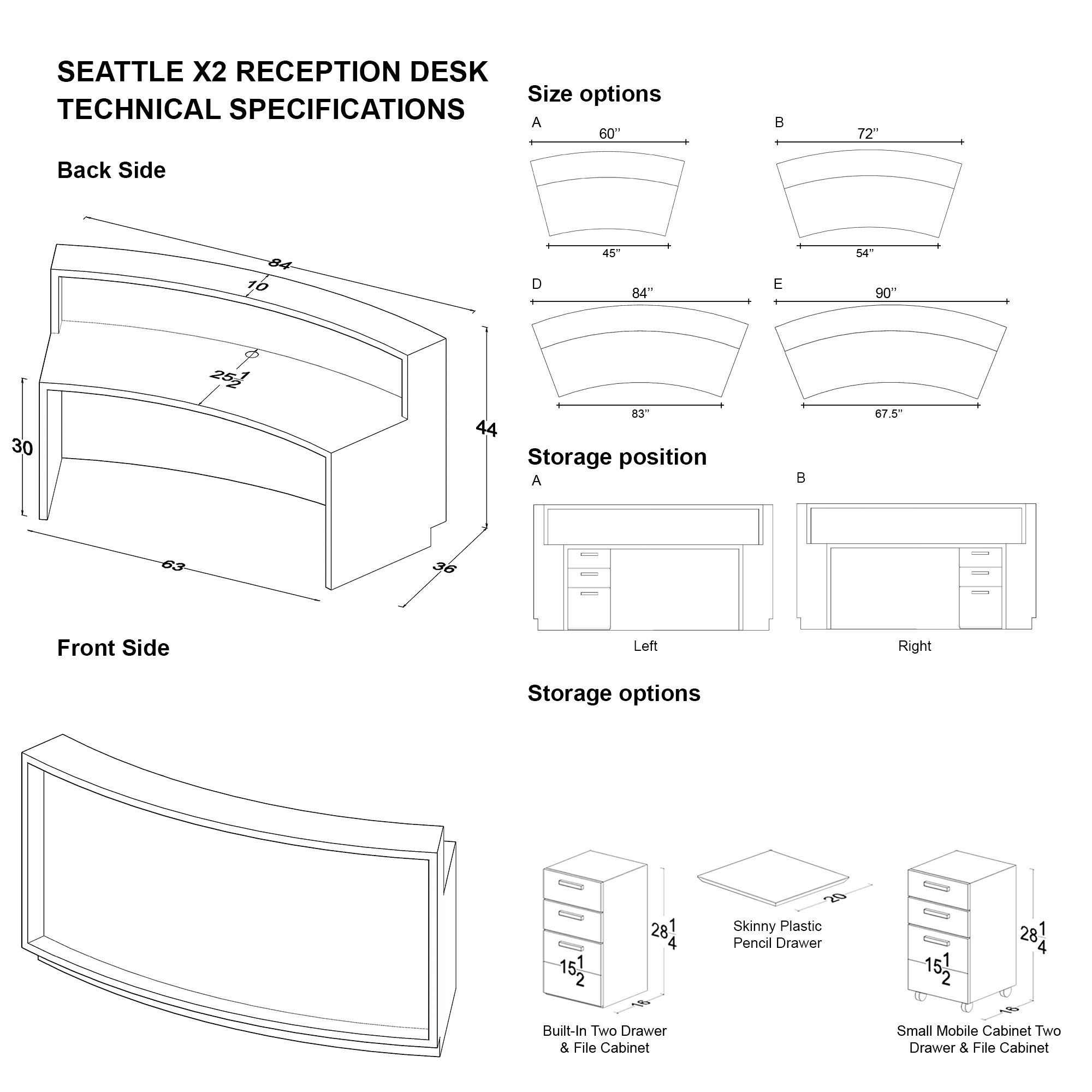 Seattle X2 Custom Reception Desk 