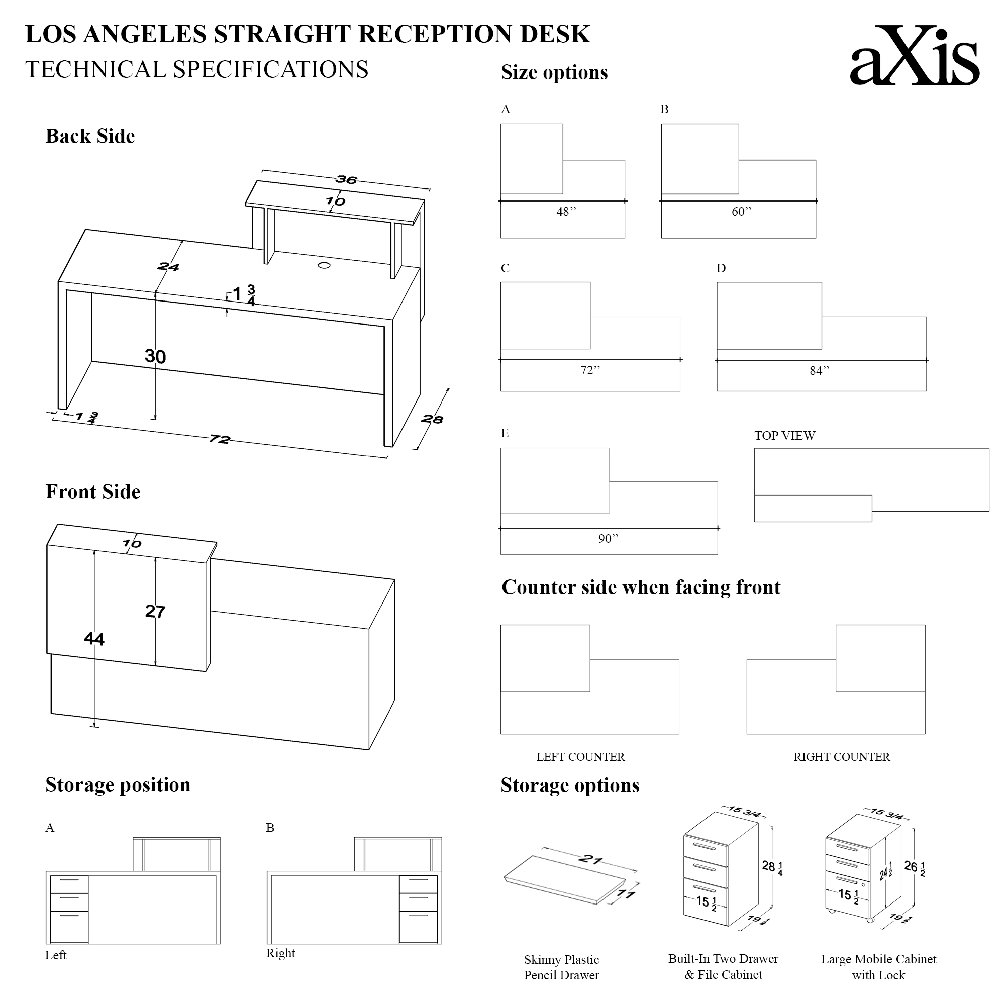 Los Angeles Custom Reception Desk 