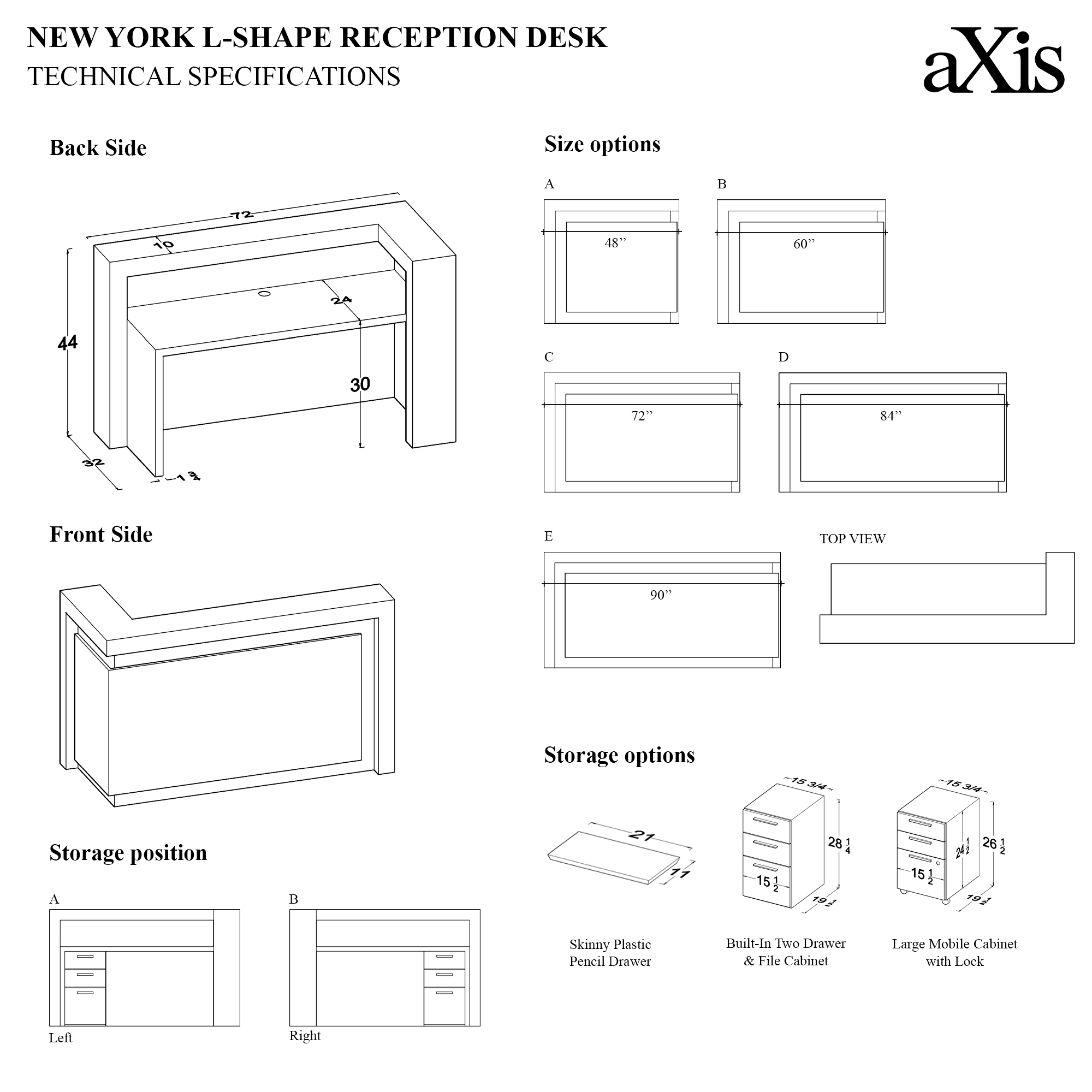 New York L-Shape Custom Reception Desk