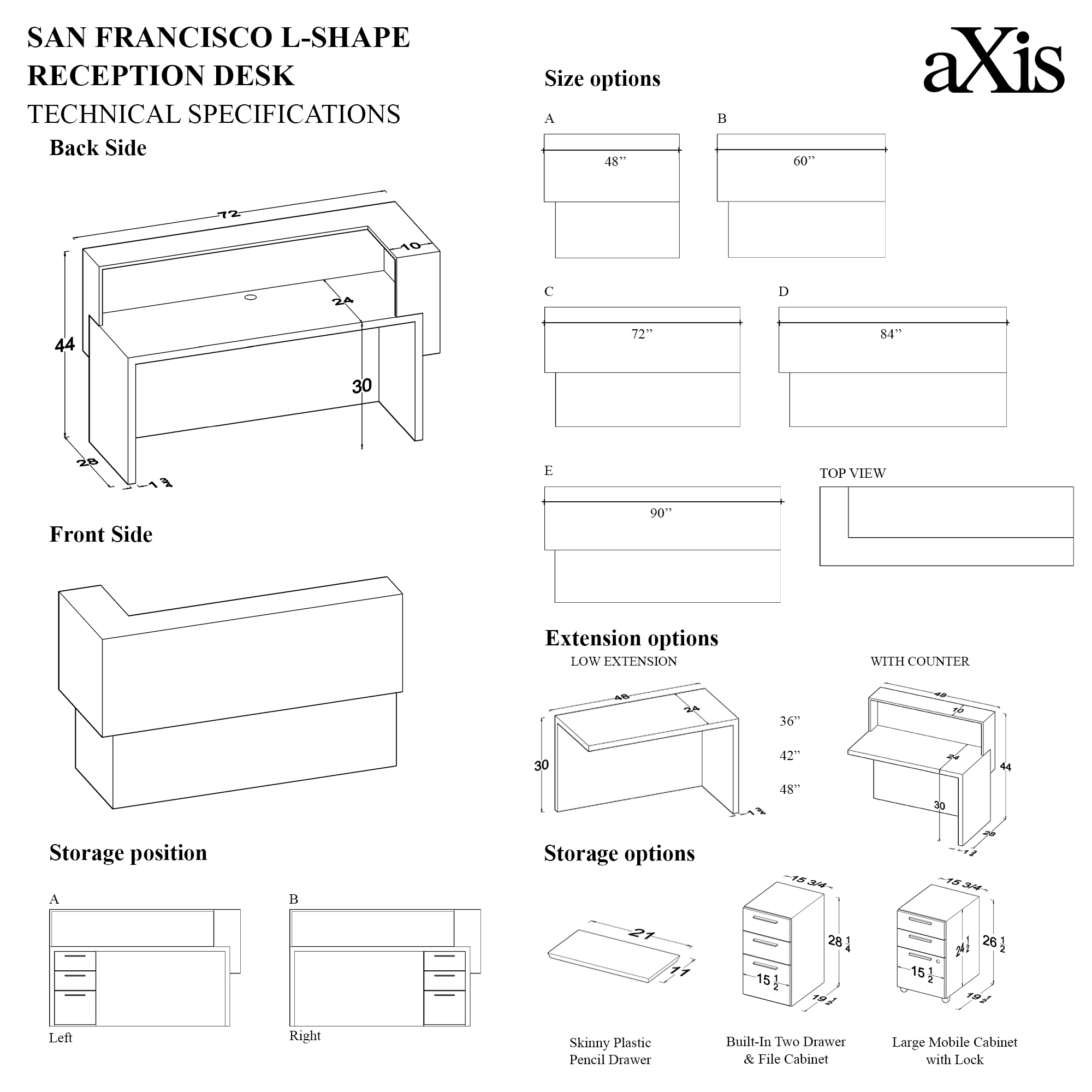 San Francisco L-Shape Custom Reception Desk 