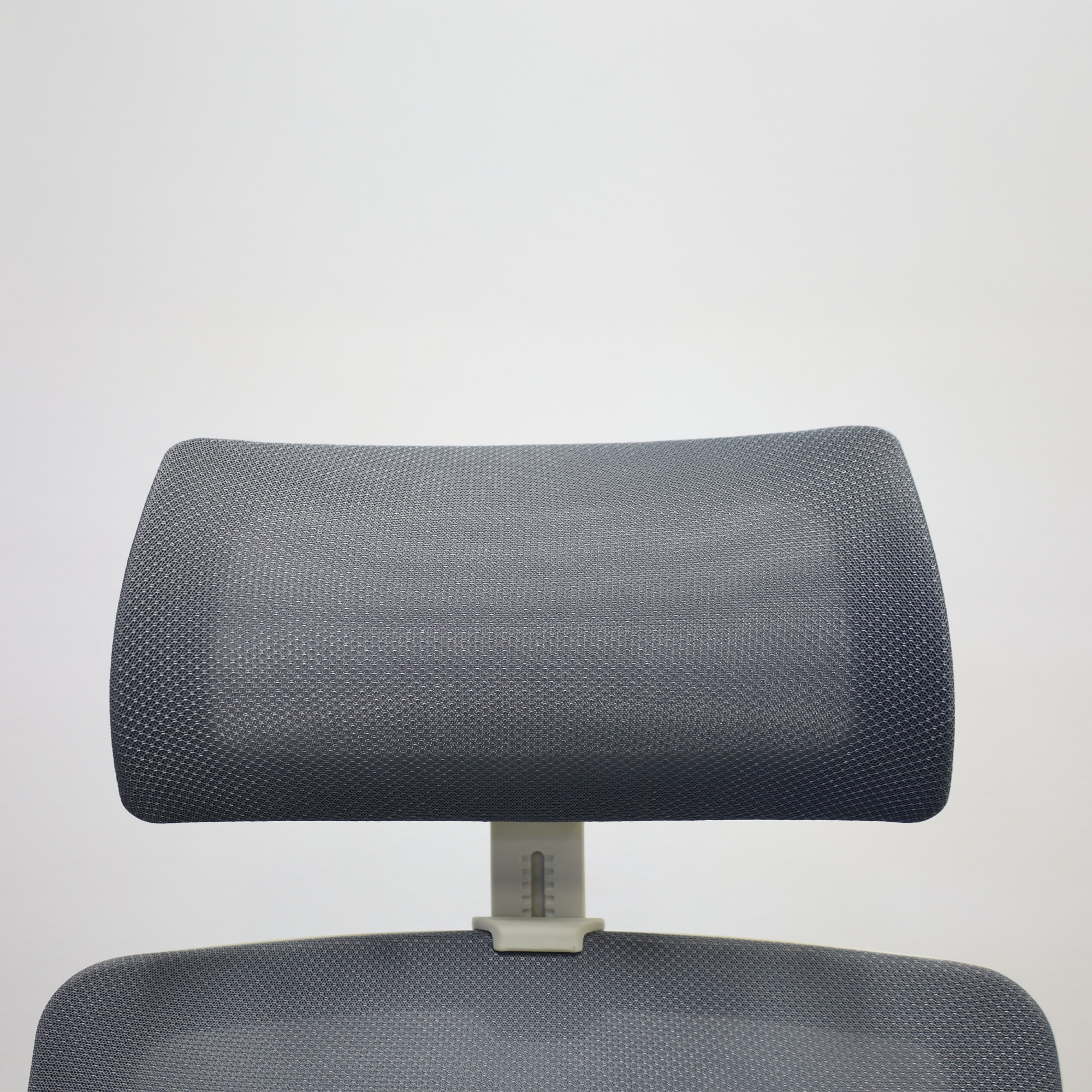 Terra Office Chair with Fixed Arms in light gray mesh back and black fabric seat cushion, shown here.